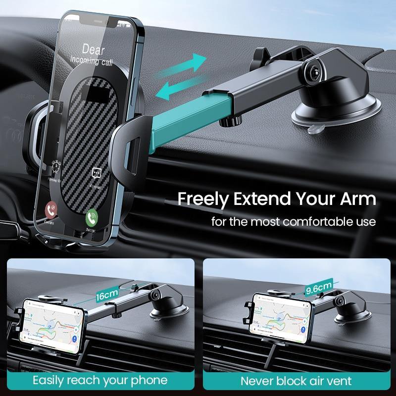 Suporte Universal Para Celular Veicular Ajustável Fixador Vidros 360º