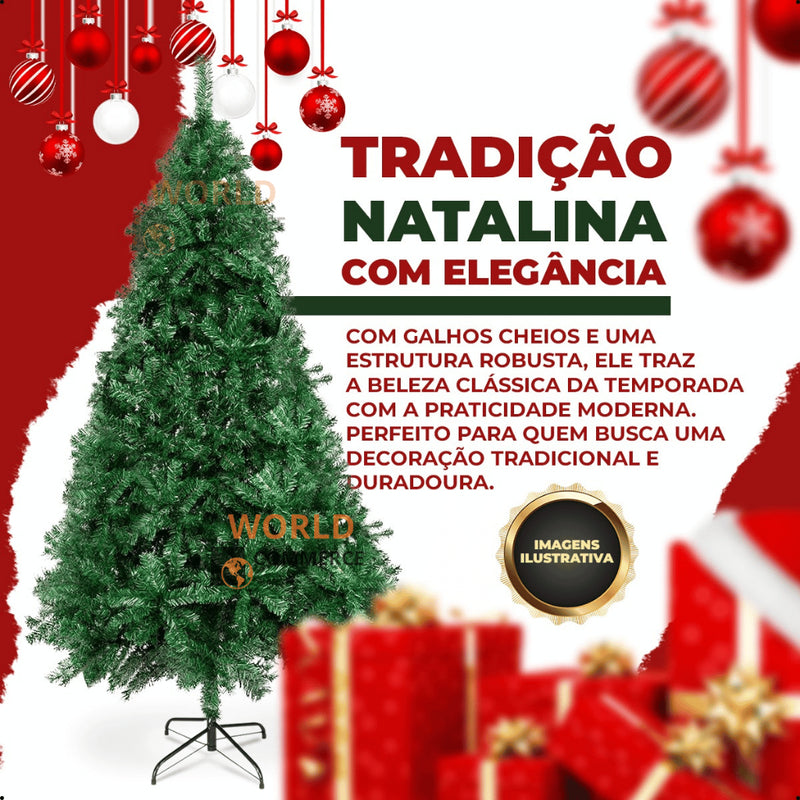 Árvore de natal premium pinheiro 180cm C/ 400 Galhos